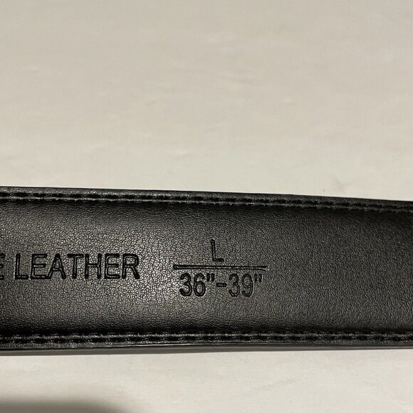 Genuine Leather Mens Ratchet Belt Belts Mens Adjustable Automatic Buckle Large - Picture 8 of 9